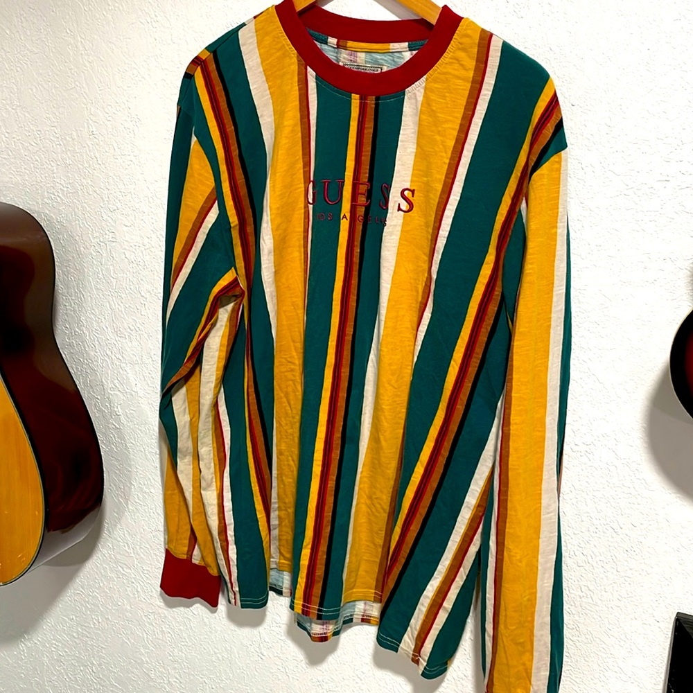 GUESS Sayer Stripe Long Sleeve Tee